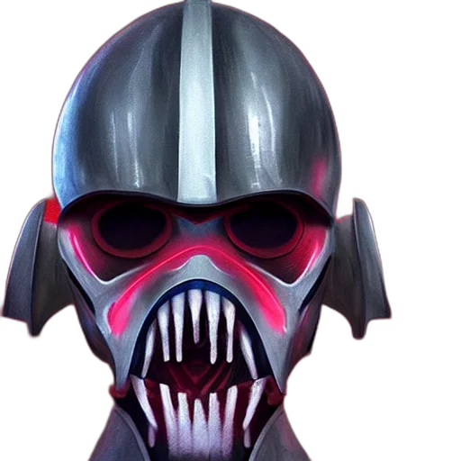 mask, face, concept art, 3d render, general, grievous, star, wars transparent PNG cut-out