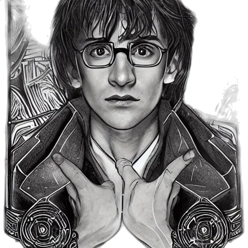 face, jacket, comic book art, photorealistic transparent PNG cut-out