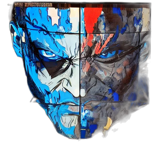 mask, face, jacket, comic book art transparent PNG cut-out