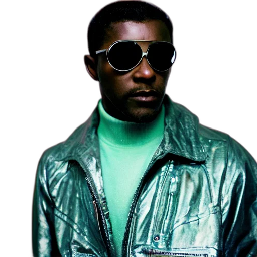 jacket, green, photo, black transparent PNG cut-out