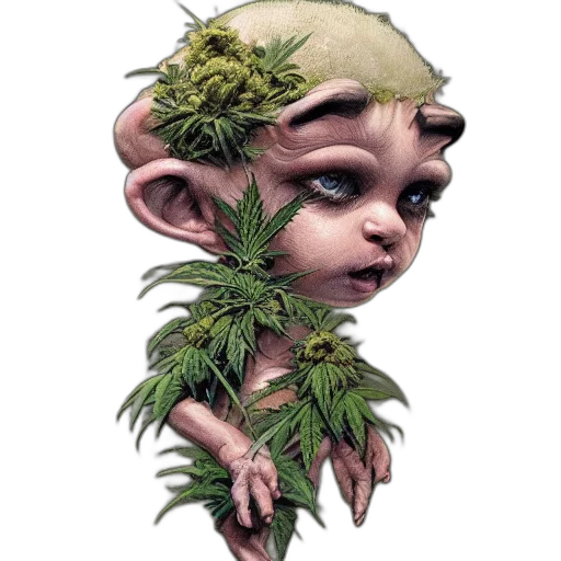 creature, face, mask, concept art, fantasy art, photorealistic, 3d render, green transparent PNG cut-out