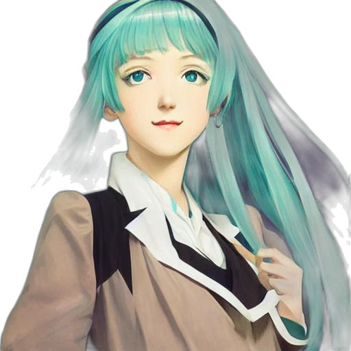 staff, face, robot, dress, anime, 3d render, concept art, photorealistic transparent PNG cut-out