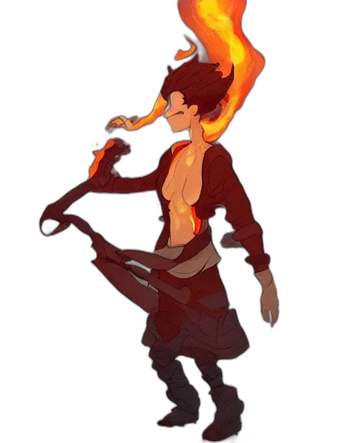 staff, dragon, concept art, fantasy art, pixel art, watercolor, fire, red transparent PNG cut-out