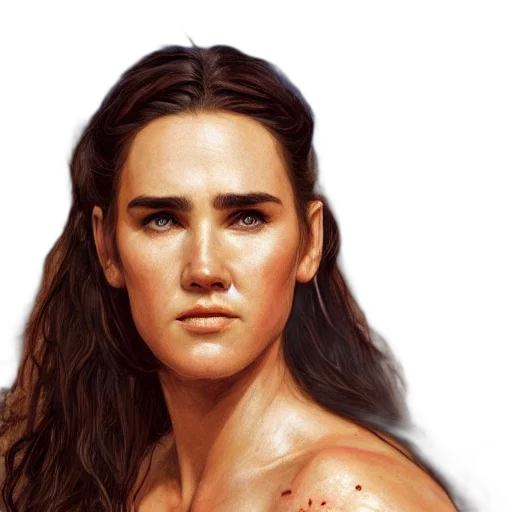 face, photorealistic, concept art, oil painting transparent PNG cut-out