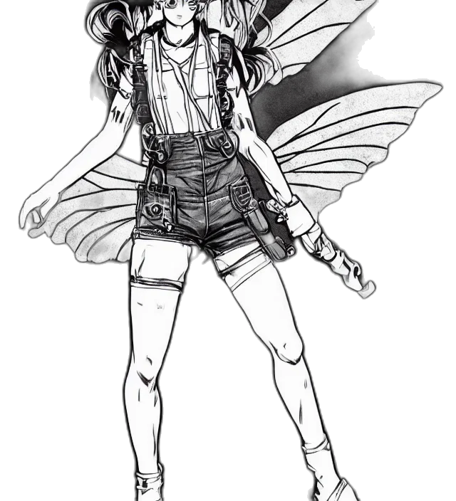 weapon, concept art, comic book art, cartoon, fantasy art, monochrome, dark, full transparent PNG cut-out