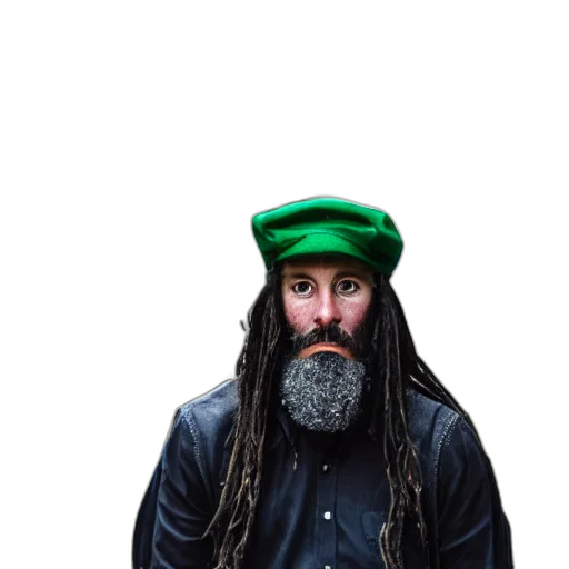 hat, face, jacket, mask, photorealistic, oil painting, concept art, pixel art transparent PNG cut-out