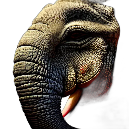 animal, mask, creature, face, photorealistic, concept art, 3d render, fantasy art transparent PNG cut-out