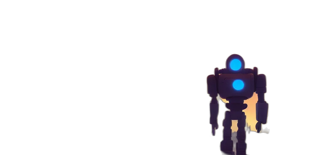 robot, staff, weapon, creature transparent PNG cut-out
