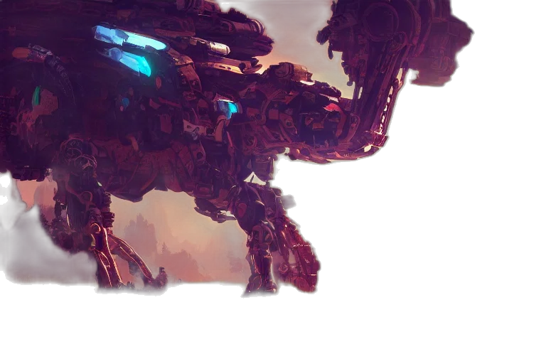 robot, dragon, weapon, creature transparent PNG cut-out