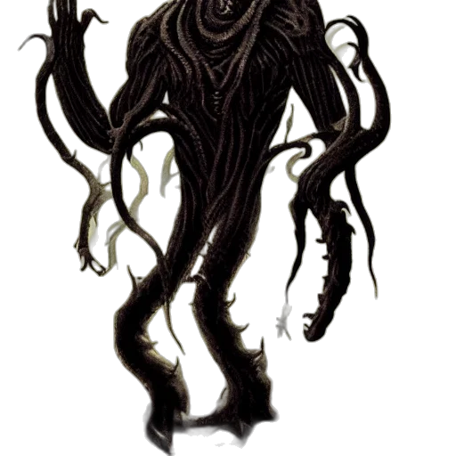 creature, staff, hair, mask transparent PNG cut-out