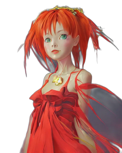 dress, jewelry, face, fantasy art transparent PNG cut-out