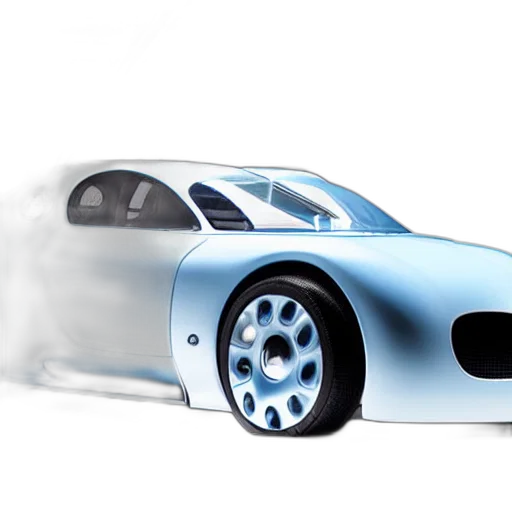 car, robot, weapon, 3d render, concept art, photorealistic, bugatti, type transparent PNG cut-out