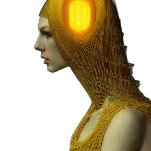 hair, jewelry, crown, mask, cyberpunk, 3d render, concept art, fantasy art transparent PNG cut-out
