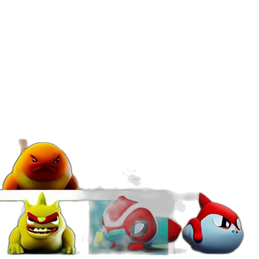 3d render, concept art, underwater, pokemons transparent PNG cut-out