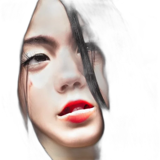 face, mask, hair, creature transparent PNG cut-out