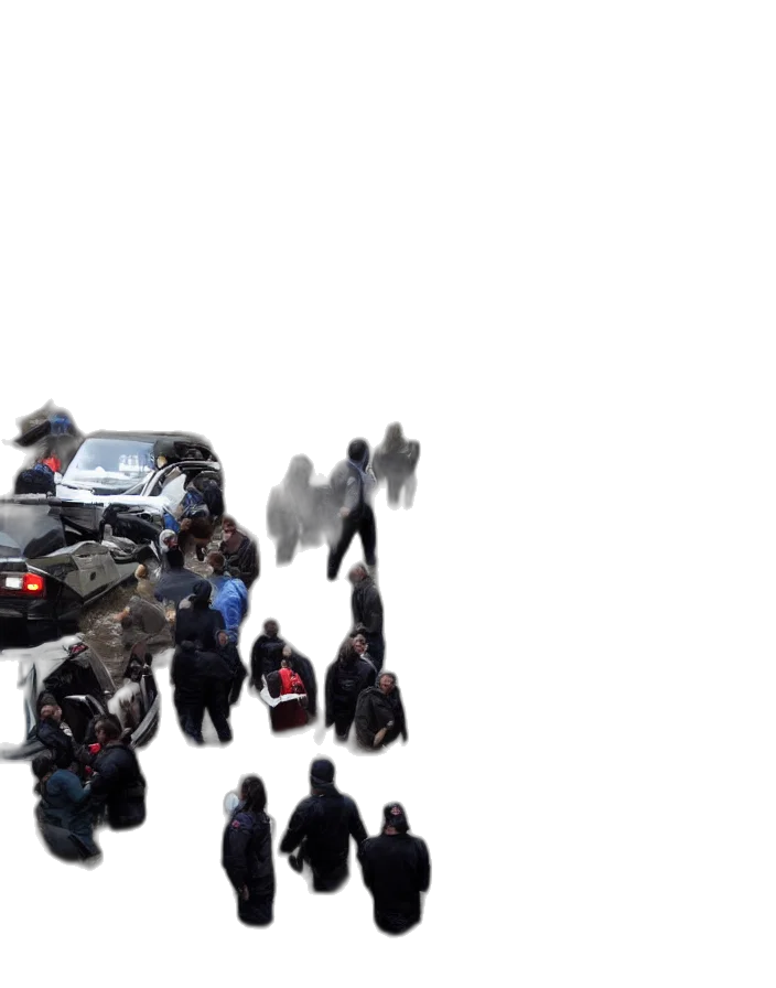 car, robot, jacket, weapon transparent PNG cut-out