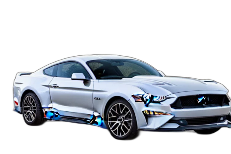 car, 3d render, photorealistic, concept art, cartoon, photo, ford, mustang transparent PNG cut-out