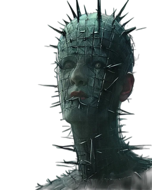 crown, face, mask, creature, cyberpunk, concept art, 3d render, photorealistic transparent PNG cut-out