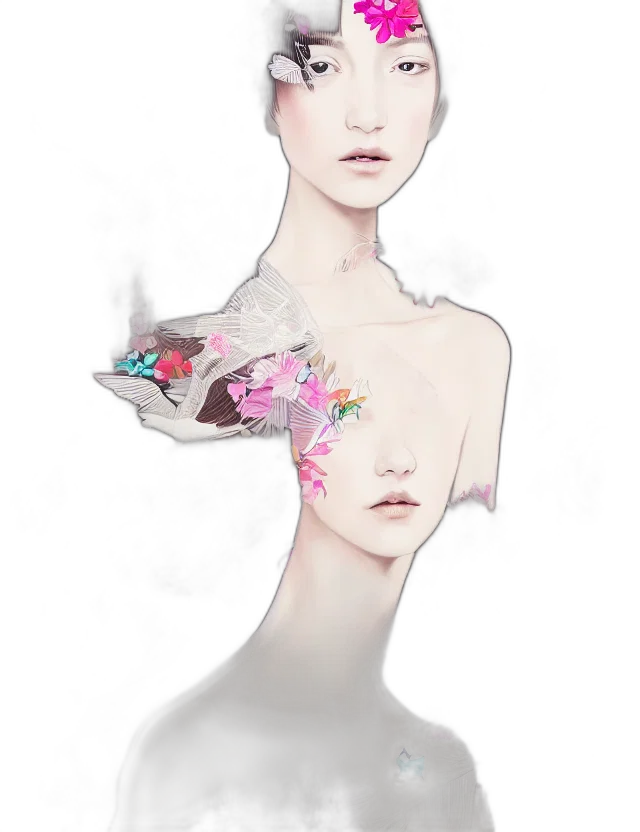 jewelry, dress, crown, mask, concept art, fantasy art, photorealistic, anime transparent PNG cut-out