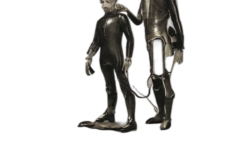 robot, mask, staff, creature, concept art, comic book art, cyberpunk, 3d render transparent PNG cut-out