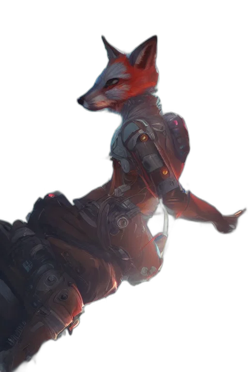 robot, animal, creature, dragon, concept art, cyberpunk, fantasy art, 3d render transparent PNG cut-out