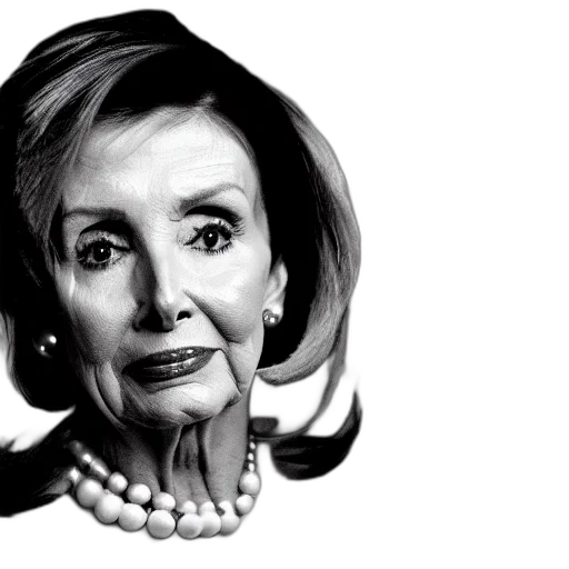 face, weapon, photorealistic, cartoon, nancy, pelosi, full, beard transparent PNG cut-out