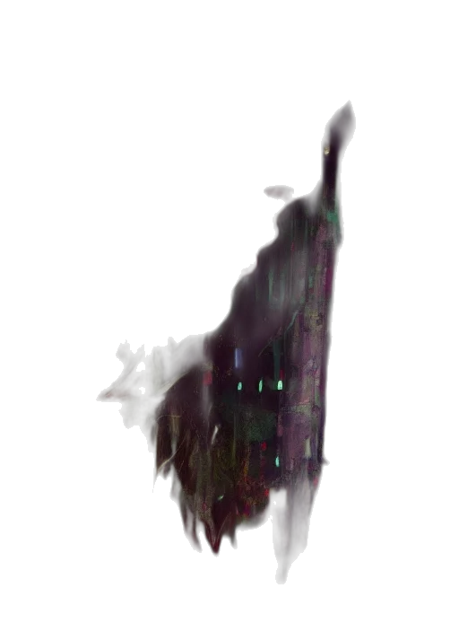 creature, staff, hair, mask transparent PNG cut-out