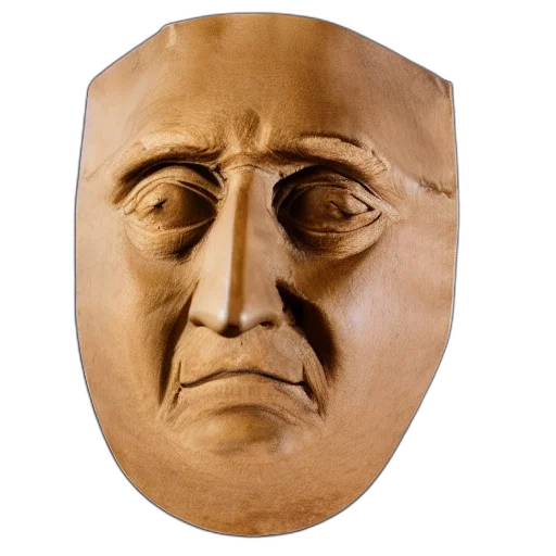 mask, face, crown, jewelry, photorealistic, 3d render, cardboard, mold transparent PNG cut-out