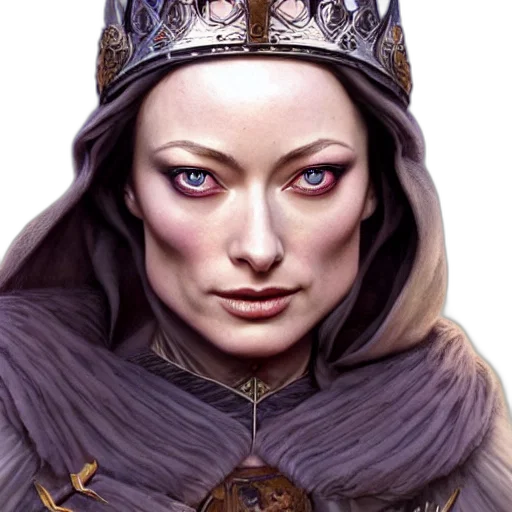 crown, face, jewelry, fantasy art transparent PNG cut-out