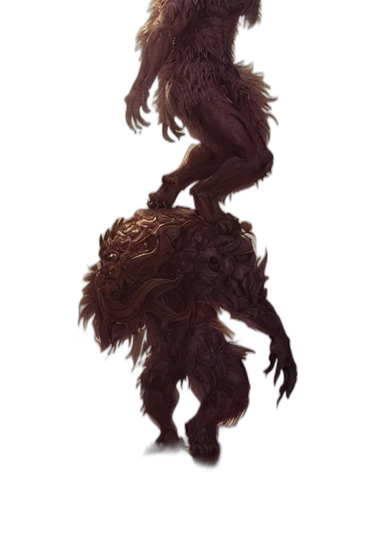 creature, hair, dragon, animal transparent PNG cut-out