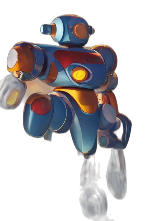 robot, weapon, staff, bottle, concept art, 3d render, watercolor, pixel art transparent PNG cut-out