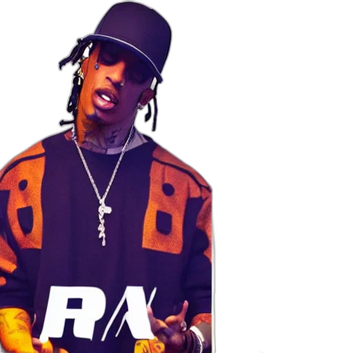 jacket, photorealistic, travis, scott, homer, simpson, rap, battle transparent PNG cut-out