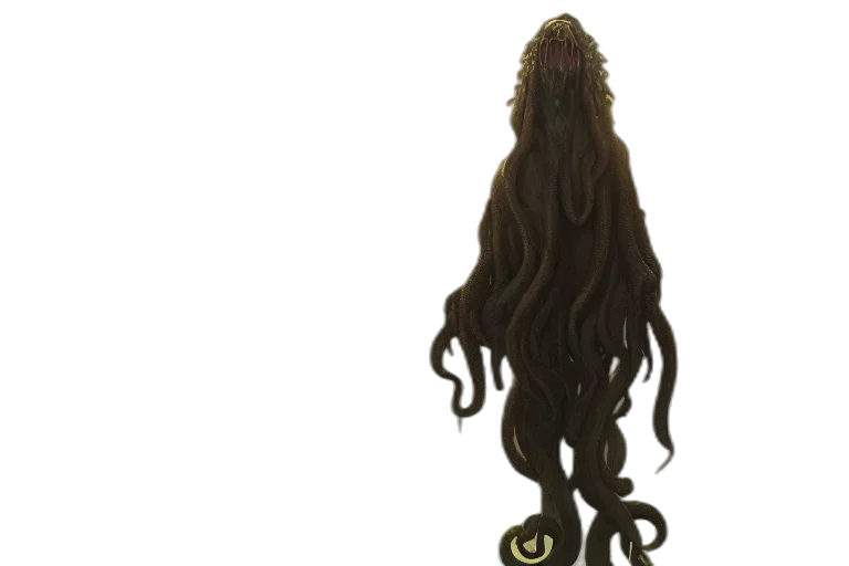 hair, creature, staff, dress, concept art, fantasy art, 3d render, pixel art transparent PNG cut-out