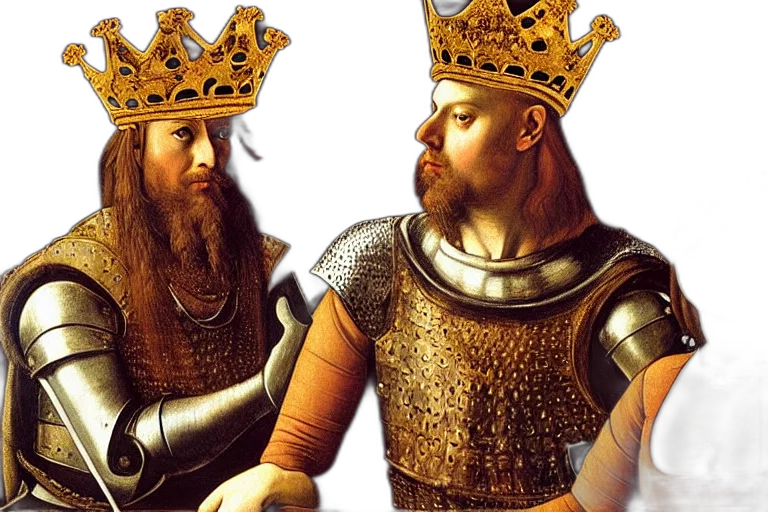 crown, photorealistic, fantasy art, detailed, face, sitting, oil, painting transparent PNG cut-out