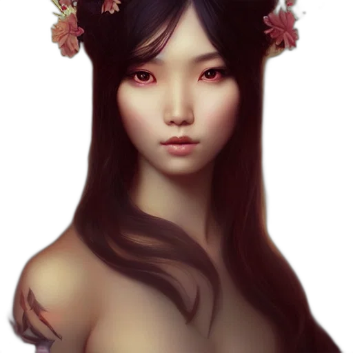 face, crown, mask, flower transparent PNG cut-out