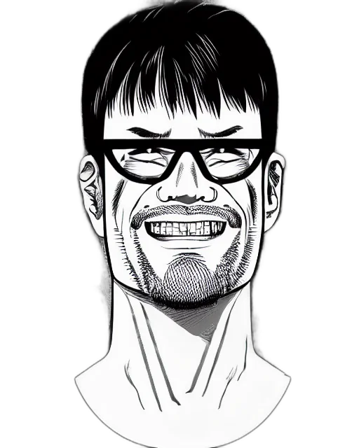 face, cartoon, comic book art, anime transparent PNG cut-out