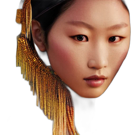 jewelry, face, hair, mask transparent PNG cut-out