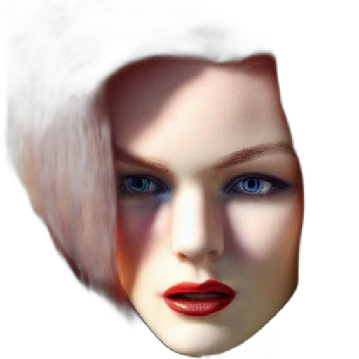 face, hat, mask, crown, 3d render, photorealistic, fantasy art, concept art transparent PNG cut-out