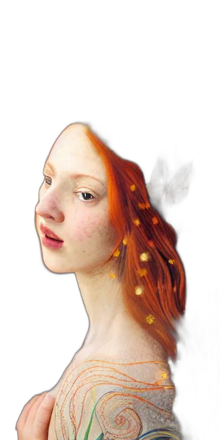 face, hair, crown, jewelry, photorealistic, fantasy art, watercolor, oil painting transparent PNG cut-out