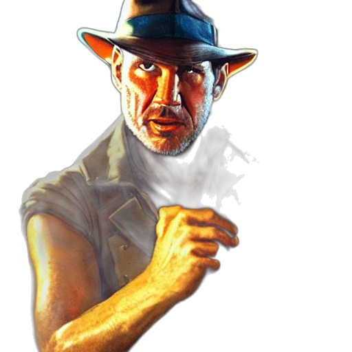 hat, staff, face, weapon transparent PNG cut-out