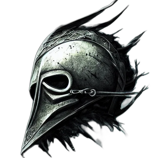 mask, face, sword, weapon, fantasy art, concept art, photorealistic, comic book art transparent PNG cut-out