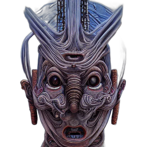mask, face, creature, staff transparent PNG cut-out