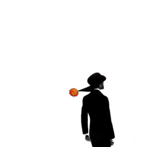 hat, staff, umbrella, robot transparent PNG cut-out