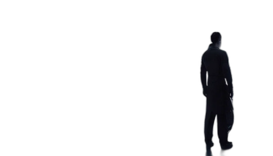 jacket, staff, face, creature transparent PNG cut-out