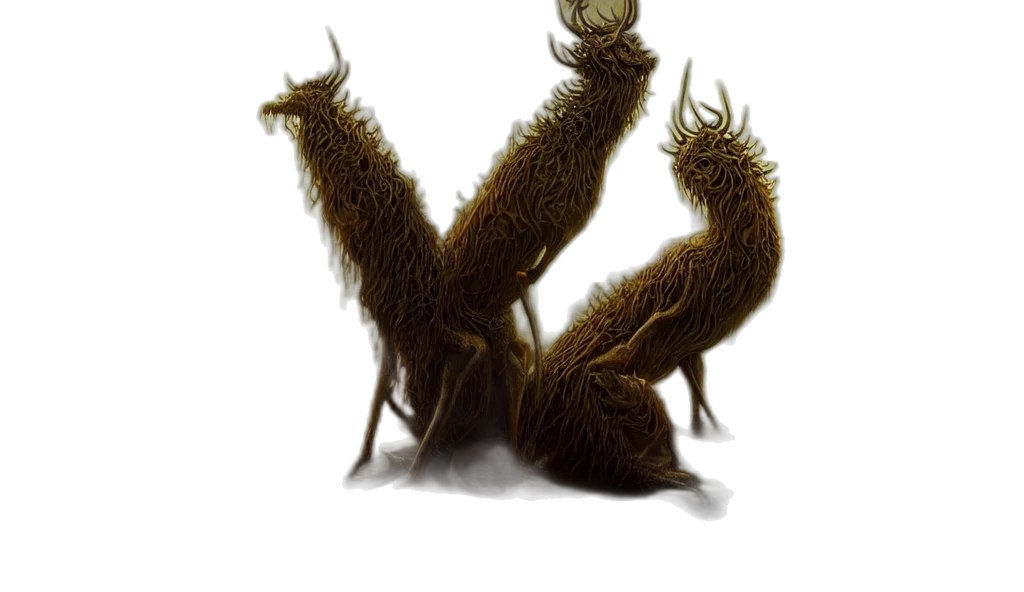 dragon, creature, hair, animal, concept art, fantasy art, photorealistic, 3d render transparent PNG cut-out