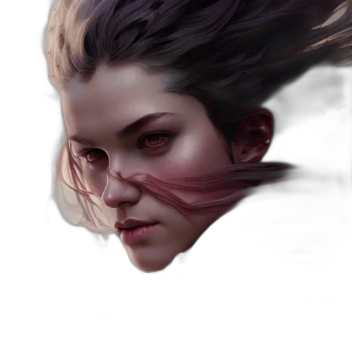 face, hair, mask, dragon transparent PNG cut-out