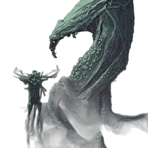 dragon, creature, staff, animal transparent PNG cut-out