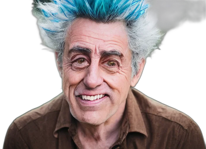 hair, face, creature, staff transparent PNG cut-out