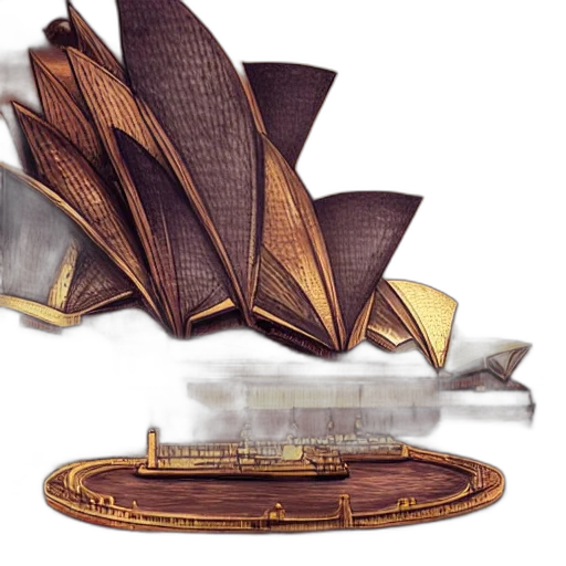 concept art, 3d render, photorealistic, fantasy art, digital, art, steampunk, sydney transparent PNG cut-out