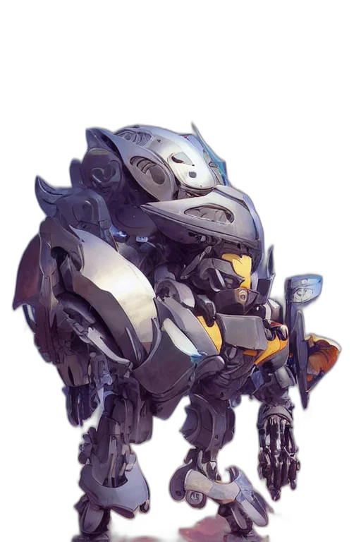 robot, weapon, concept art, cyberpunk transparent PNG cut-out